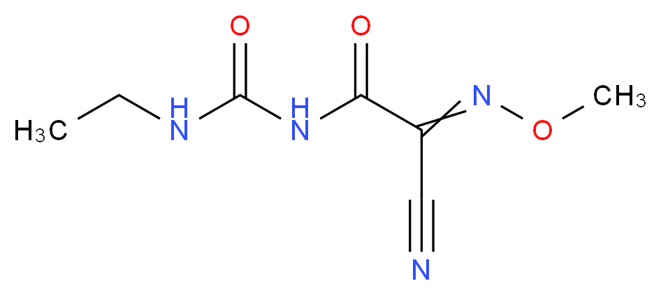 2-[(ethylcarbamoyl)amino]-2-oxoethanecarbonimidoyl cyanide_分子结构_CAS_57966-95-7