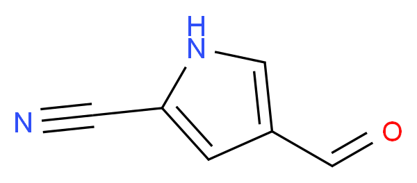 4-formyl-1H-pyrrole-2-carbonitrile_分子结构_CAS_66832-11-9)