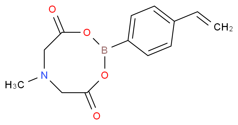 2-(4-ethenylphenyl)-6-methyl-1,3,6,2-dioxazaborocane-4,8-dione_分子结构_CAS_1257648-79-5