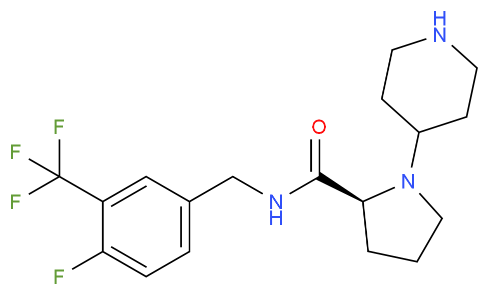 N-[4-fluoro-3-(trifluoromethyl)benzyl]-1-piperidin-4-yl-L-prolinamide_分子结构_CAS_)