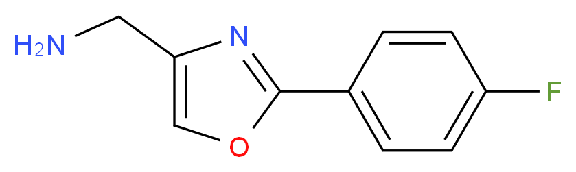 C-[2-(4-FLUORO-PHENYL)-OXAZOL-4-YL]-METHYLAMINE_分子结构_CAS_885272-89-9)