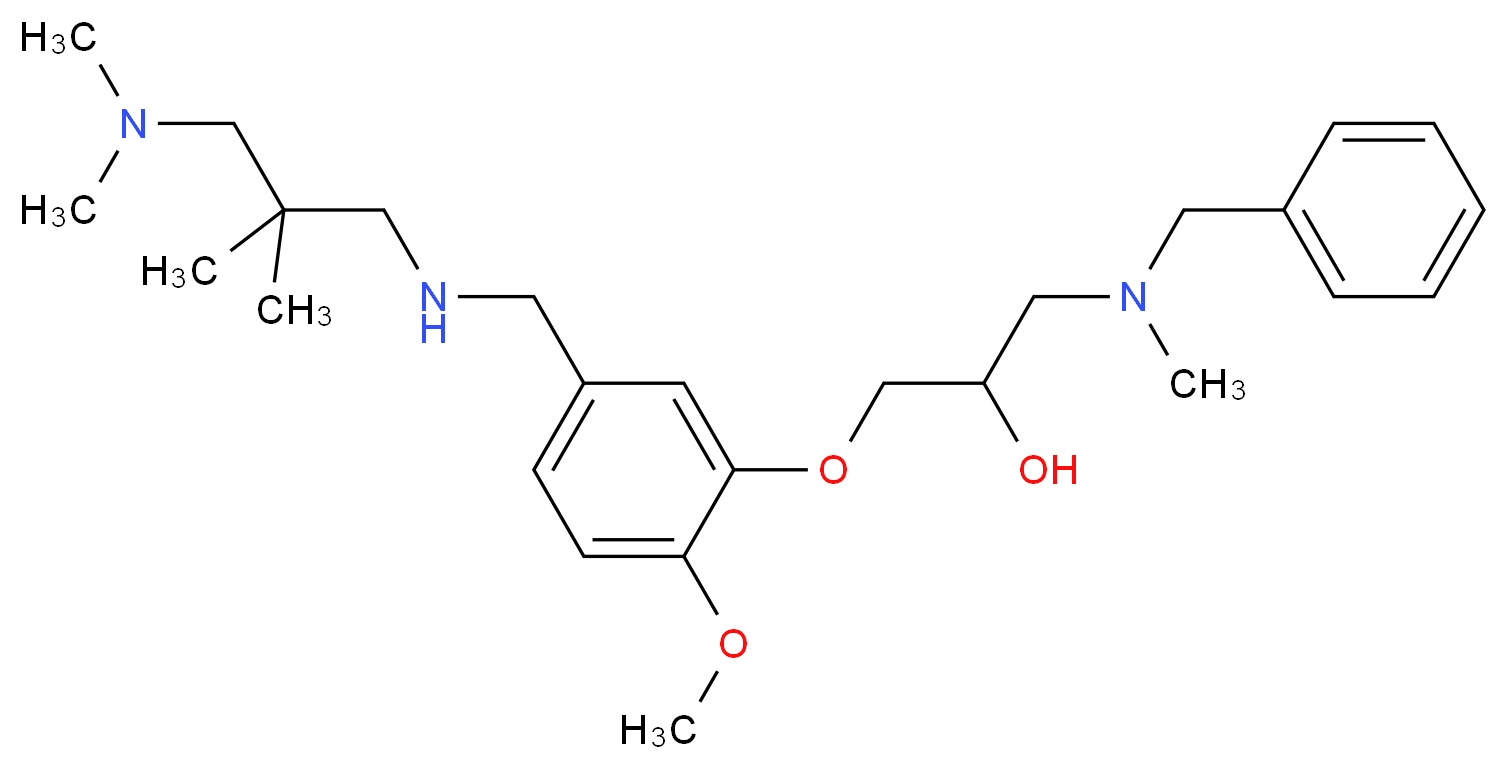 1-[benzyl(methyl)amino]-3-[5-({[3-(dimethylamino)-2,2-dimethylpropyl]amino}methyl)-2-methoxyphenoxy]-2-propanol_分子结构_CAS_)