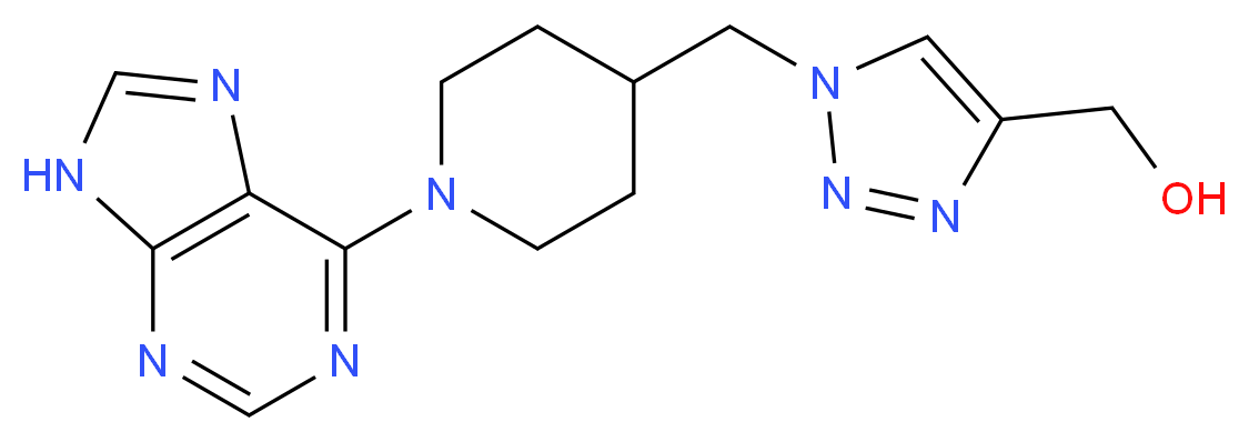 (1-{[1-(9H-purin-6-yl)piperidin-4-yl]methyl}-1H-1,2,3-triazol-4-yl)methanol_分子结构_CAS_)