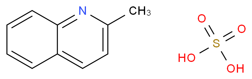 2-methylquinoline; sulfuric acid_分子结构_CAS_655-76-5