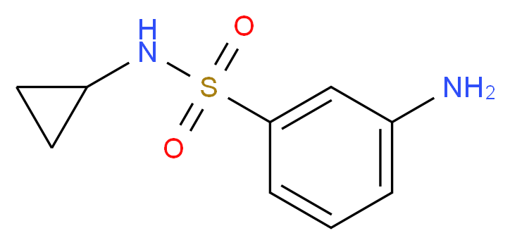 3-amino-N-cyclopropylbenzene-1-sulfonamide_分子结构_CAS_459434-39-0