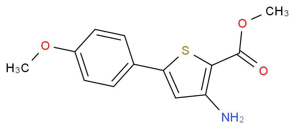 methyl 3-amino-5-(4-methoxyphenyl)thiophene-2-carboxylate_分子结构_CAS_37572-23-9