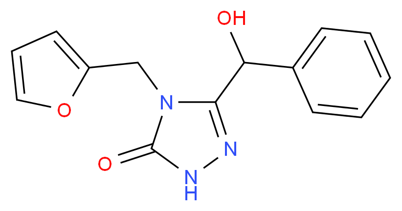 4-(2-furylmethyl)-5-[hydroxy(phenyl)methyl]-2,4-dihydro-3H-1,2,4-triazol-3-one_分子结构_CAS_)