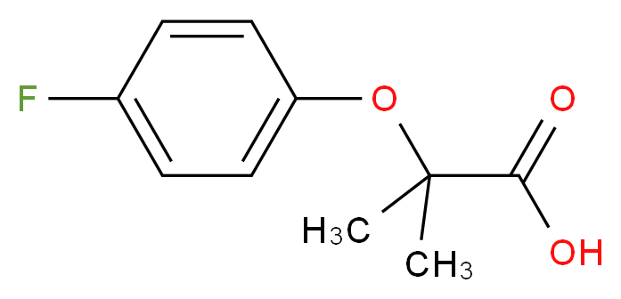 2-(4-fluorophenoxy)-2-methylpropanoic acid_分子结构_CAS_587-11-1
