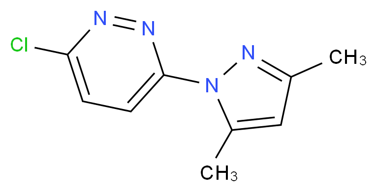 3-chloro-6-(3,5-dimethyl-1H-pyrazol-1-yl)pyridazine_分子结构_CAS_29334-67-6