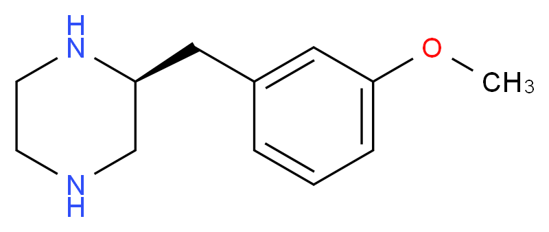 (S)-2-(3-METHOXY-BENZYL)-PIPERAZINE_分子结构_CAS_612502-43-9)