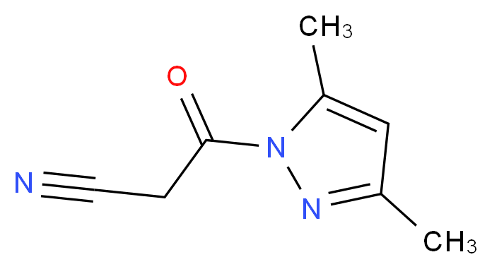 3-(3,5-dimethyl-1H-pyrazol-1-yl)-3-oxopropanenitrile_分子结构_CAS_36140-83-7