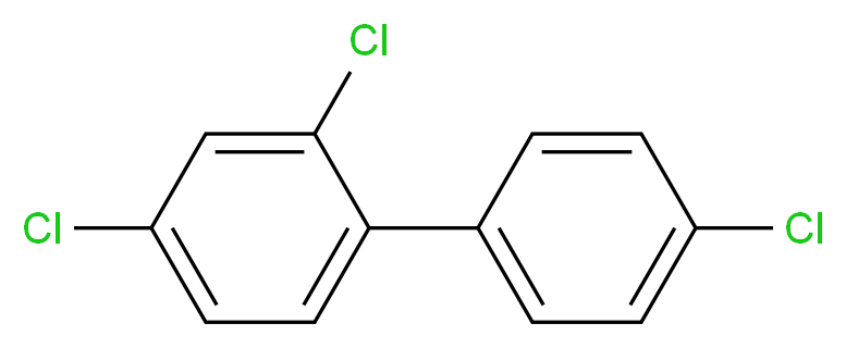 2,4-dichloro-1-(4-chlorophenyl)benzene_分子结构_CAS_7012-37-5