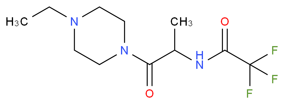 N-[2-(4-Ethylpiperazin-1-yl)-1-methyl-2-oxoethyl]-2,2,2-trifluoroacetamide_分子结构_CAS_)