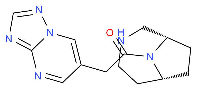 6-{2-[(1S*,6R*)-3,9-diazabicyclo[4.2.1]non-9-yl]-2-oxoethyl}[1,2,4]triazolo[1,5-a]pyrimidine_分子结构_CAS_)