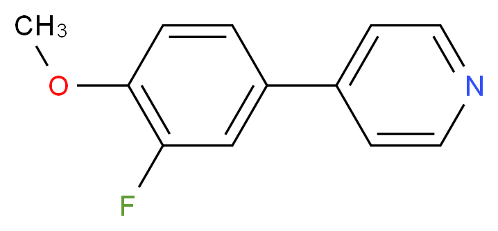4-(3-fluoro-4-methoxyphenyl)pyridine_分子结构_CAS_881419-06-3