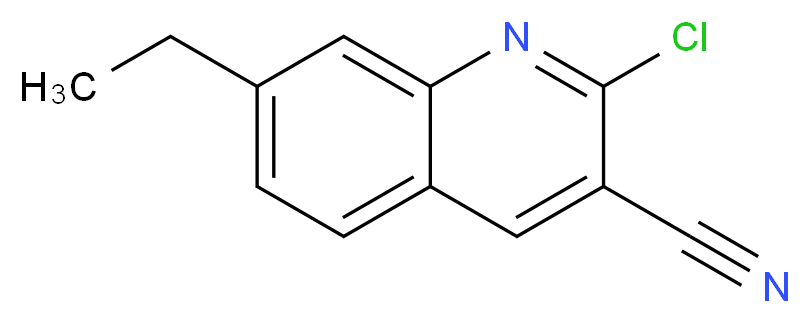 2-chloro-7-ethylquinoline-3-carbonitrile_分子结构_CAS_948291-76-7
