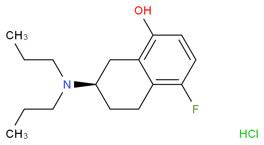 (7R)-7-(dipropylamino)-4-fluoro-5,6,7,8-tetrahydronaphthalen-1-ol hydrochloride_分子结构_CAS_127126-18-5