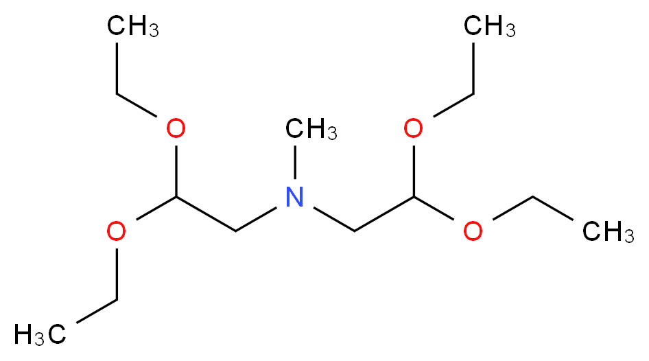 N,N-双(2,2-二乙氧乙基)甲胺_分子结构_CAS_6948-86-3)