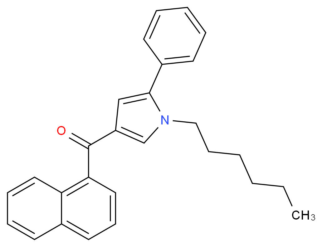 1-Hexyl-2-phenyl-4-(1-naphthoyl)pyrroleJWH-147_分子结构_CAS_914458-20-1)