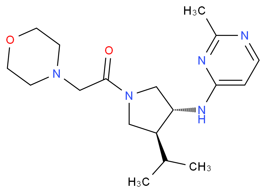 N-[(3R*,4S*)-4-isopropyl-1-(4-morpholinylacetyl)-3-pyrrolidinyl]-2-methyl-4-pyrimidinamine_分子结构_CAS_)