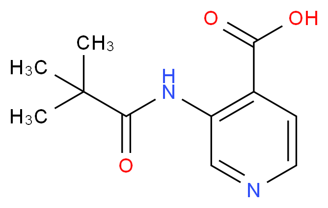 3-(2,2-dimethylpropanamido)pyridine-4-carboxylic acid_分子结构_CAS_86847-91-8