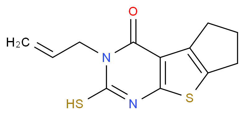 5-Allyl-6-mercapto-1,2,3,5-tetrahydro-8-thia-5,7-diaza-cyclopenta[a]inden-4-one_分子结构_CAS_113520-01-7)