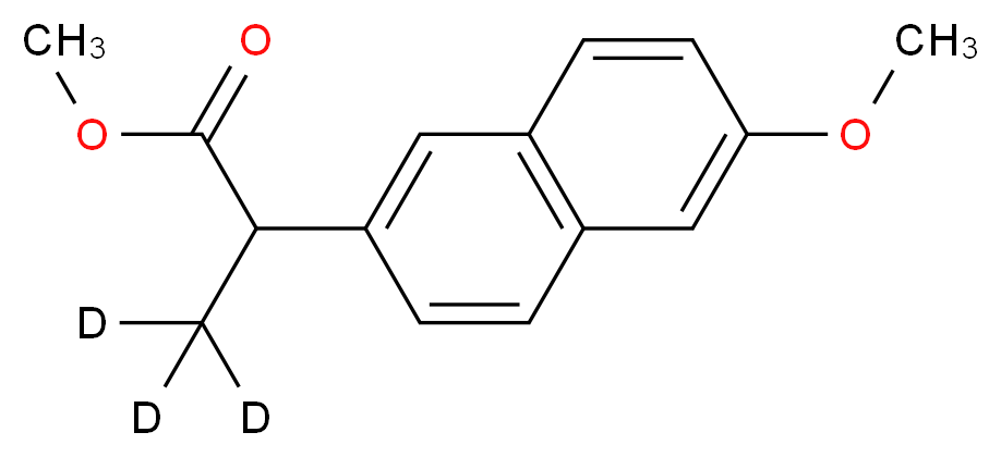 methyl 2-(6-methoxynaphthalen-2-yl)(3,3,3-<sup>2</sup>H<sub>3</sub>)propanoate_分子结构_CAS_1189511-76-9