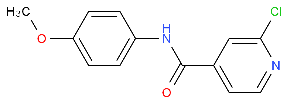 2-Chloro-N-(4-methoxyphenyl)pyridine-4-carboxamide_分子结构_CAS_1019371-98-2)