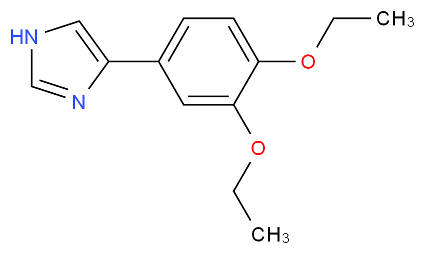 4-(3,4-diethoxyphenyl)-1H-imidazole_分子结构_CAS_)