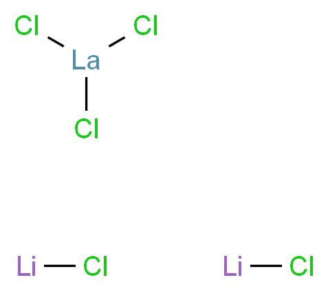 氯化镧(III)双(氯化锂)络合物 溶液_分子结构_CAS_405204-22-0)