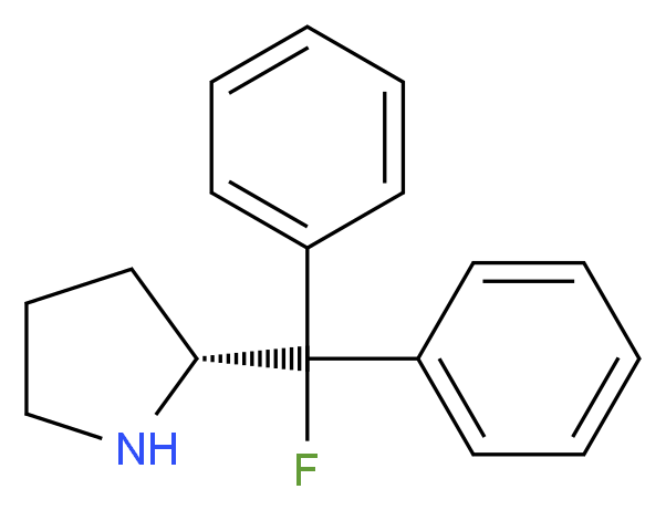 (2R)-2-(fluorodiphenylmethyl)pyrrolidine_分子结构_CAS_352535-00-3