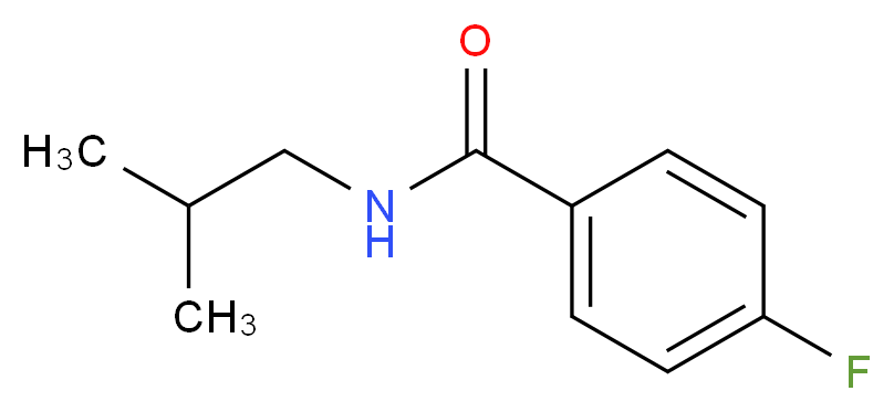 4-fluoro-N-(2-methylpropyl)benzamide_分子结构_CAS_88358-25-2