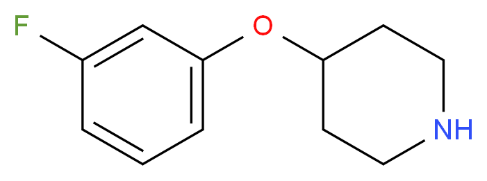 4-(3-Fluorophenoxy)piperidine_分子结构_CAS_)