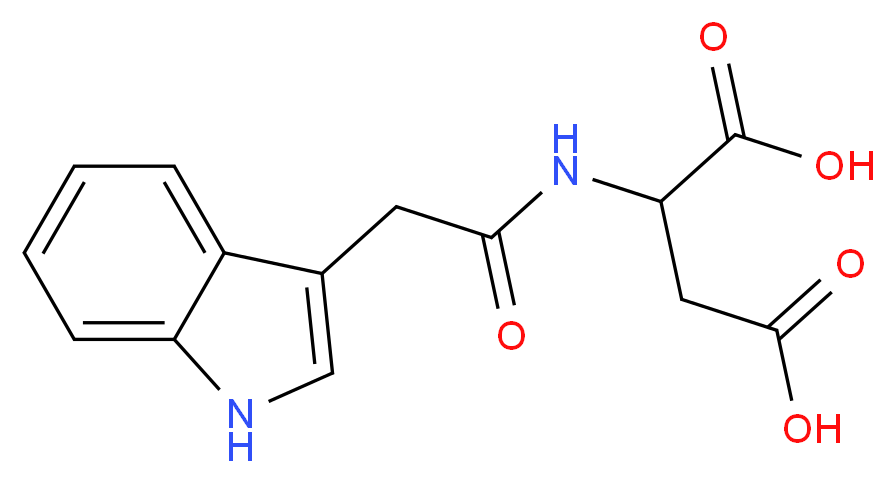 2-[2-(1H-indol-3-yl)acetamido]butanedioic acid_分子结构_CAS_32449-99-3