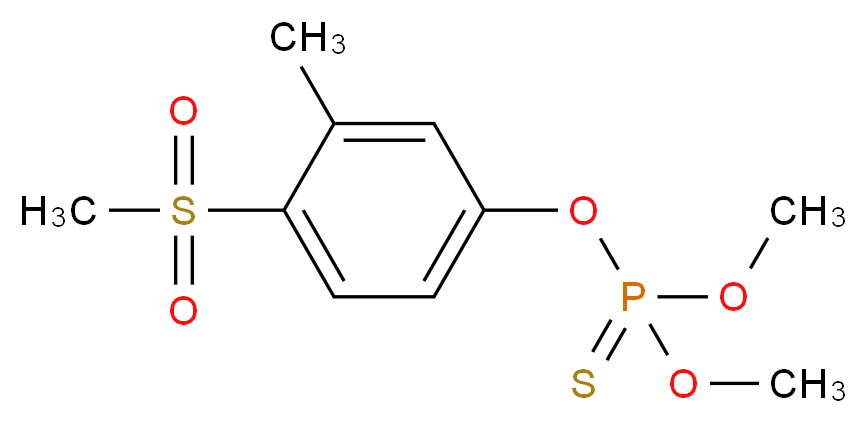 4-methanesulfonyl-3-methylphenyl methyl methoxy(sulfanylidene)phosphonite_分子结构_CAS_3761-42-0