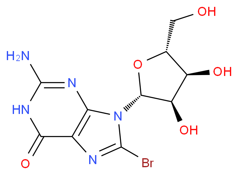 8-BroMoguanosine_分子结构_CAS_4016-63-1)