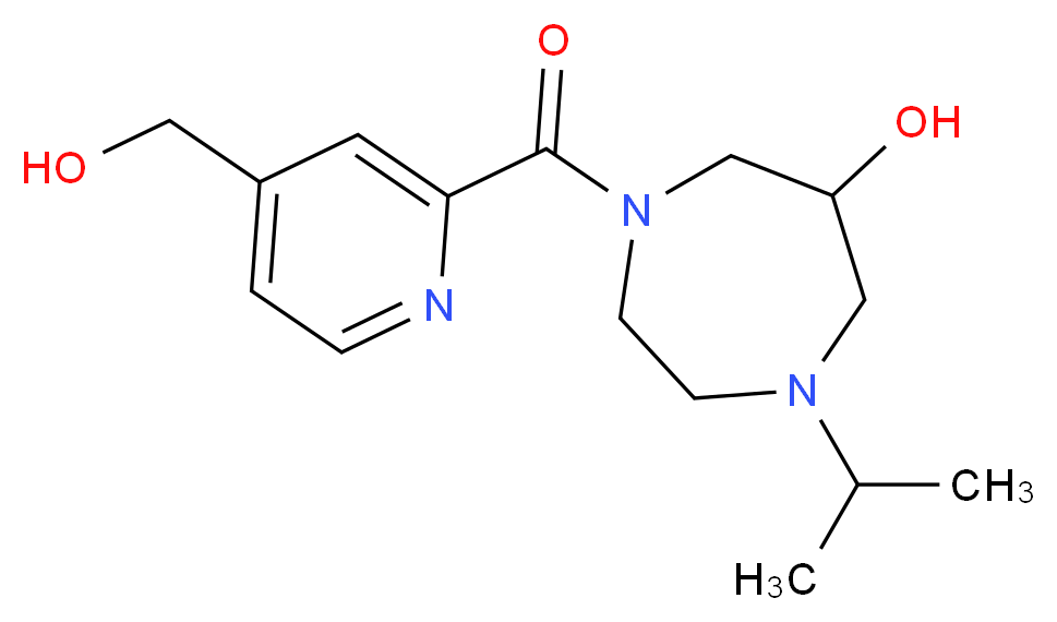 1-{[4-(hydroxymethyl)pyridin-2-yl]carbonyl}-4-isopropyl-1,4-diazepan-6-ol_分子结构_CAS_)