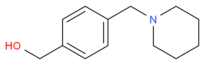 [4-(piperidin-1-ylmethyl)phenyl]methanol_分子结构_CAS_91271-62-4