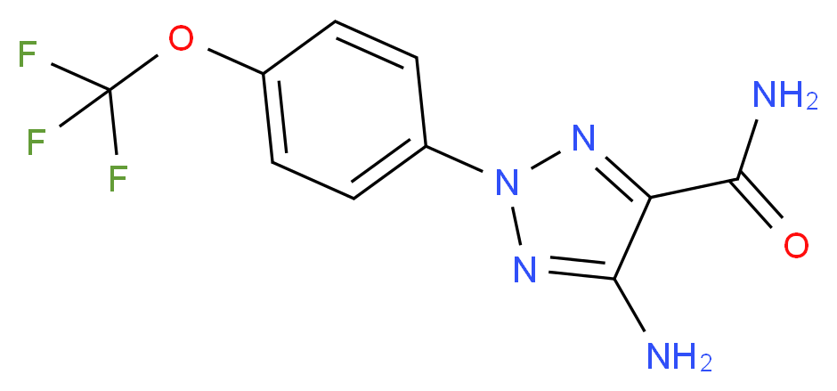 5-Amino-2-[4-(trifluoromethoxy)phenyl]-2H-1,2,3-triazole-4-carboxamide_分子结构_CAS_)