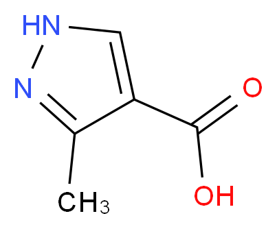 3-甲基吡唑-4-羧酸_分子结构_CAS_40704-11-8)