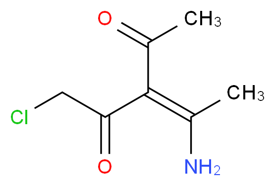 (3Z)-3-(1-aminoethylidene)-1-chloropentane-2,4-dione_分子结构_CAS_54484-57-0