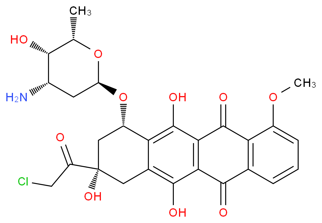 14-Chloro Daunorubicin_分子结构_CAS_121250-06-4)