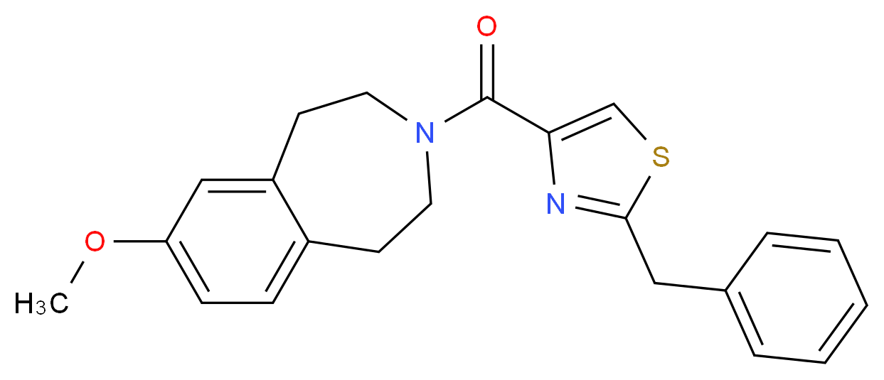 3-[(2-benzyl-1,3-thiazol-4-yl)carbonyl]-7-methoxy-2,3,4,5-tetrahydro-1H-3-benzazepine_分子结构_CAS_)