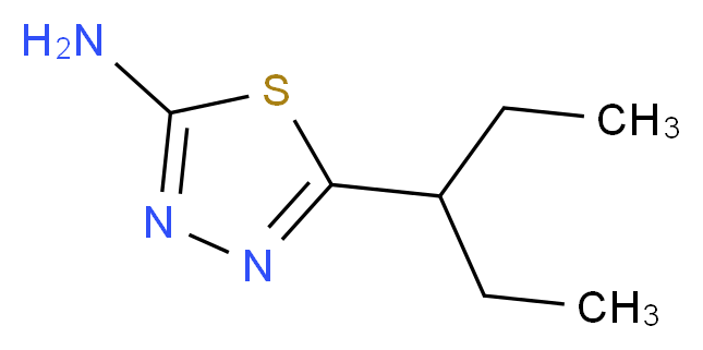 5-(1-Ethylpropyl)-1,3,4-thiadiazol-2-amine_分子结构_CAS_229003-14-9)