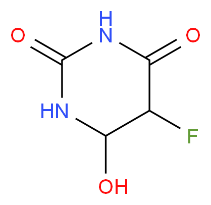 5-Fluoro-6-hydroxyhydro Uracil(Mixture of Diastereomers)_分子结构_CAS_37103-91-6)