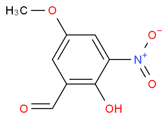 2-hydroxy-5-methoxy-3-nitrobenzaldehyde_分子结构_CAS_34549-69-4