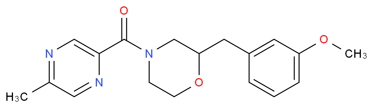 2-(3-methoxybenzyl)-4-[(5-methyl-2-pyrazinyl)carbonyl]morpholine_分子结构_CAS_)