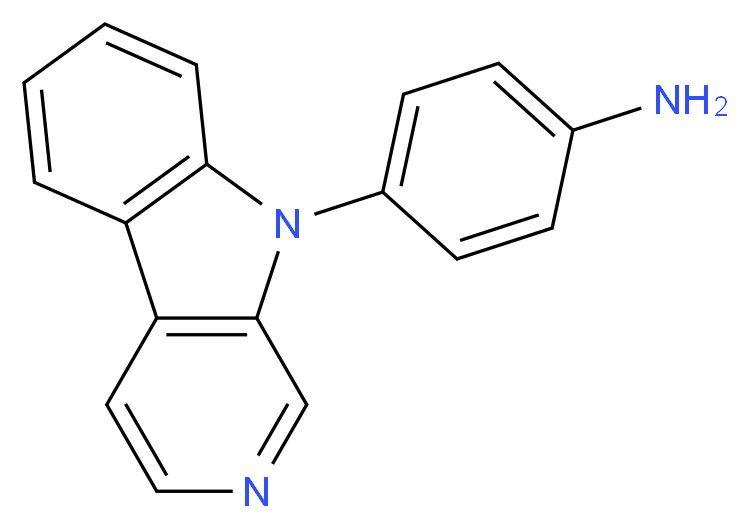 4-{9H-pyrido[3,4-b]indol-9-yl}aniline_分子结构_CAS_219959-86-1