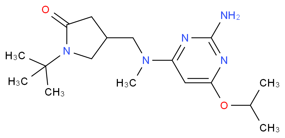 4-{[(2-amino-6-isopropoxypyrimidin-4-yl)(methyl)amino]methyl}-1-tert-butylpyrrolidin-2-one_分子结构_CAS_)