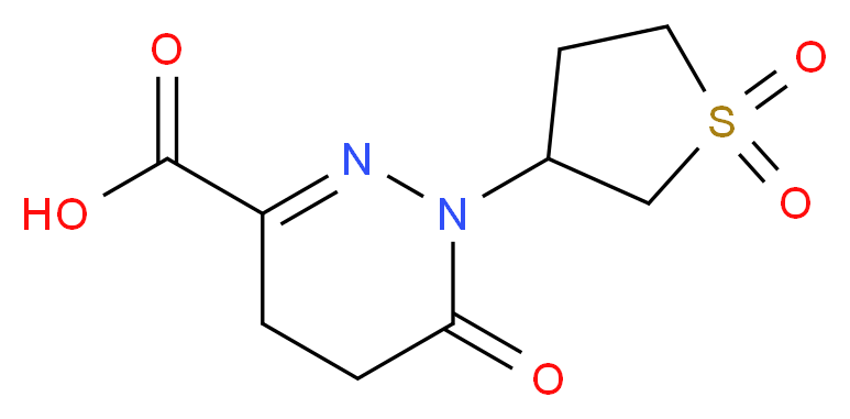 1-(1,1-dioxidotetrahydrothiophen-3-yl)-6-oxo-1,4,5,6-tetrahydropyridazine-3-carboxylic acid_分子结构_CAS_)